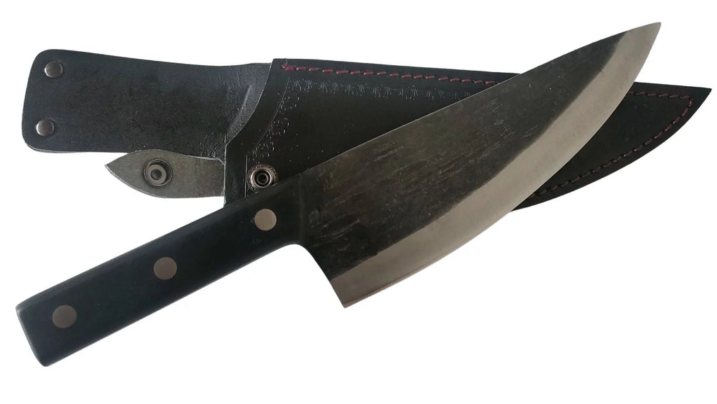 Hand Forged Butcher Knife with Leather Sheath Y773123
