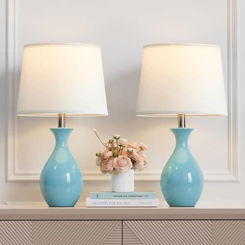 Ceramic Table Lamp Set of 2 White S659