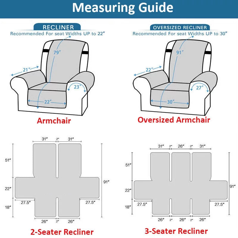 Waterproof Slip Proof Recliner Sofa Cover C73532