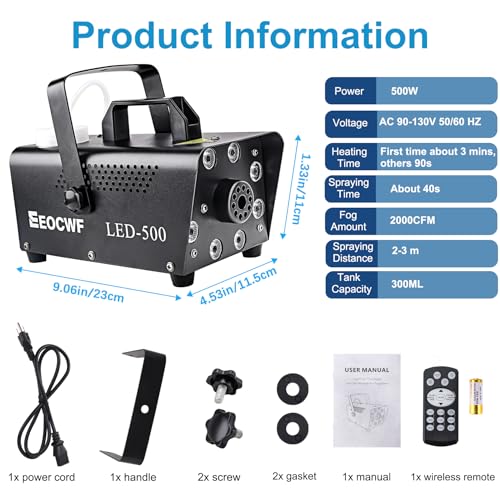 500W Fog Machine with Wireless Remote P68353