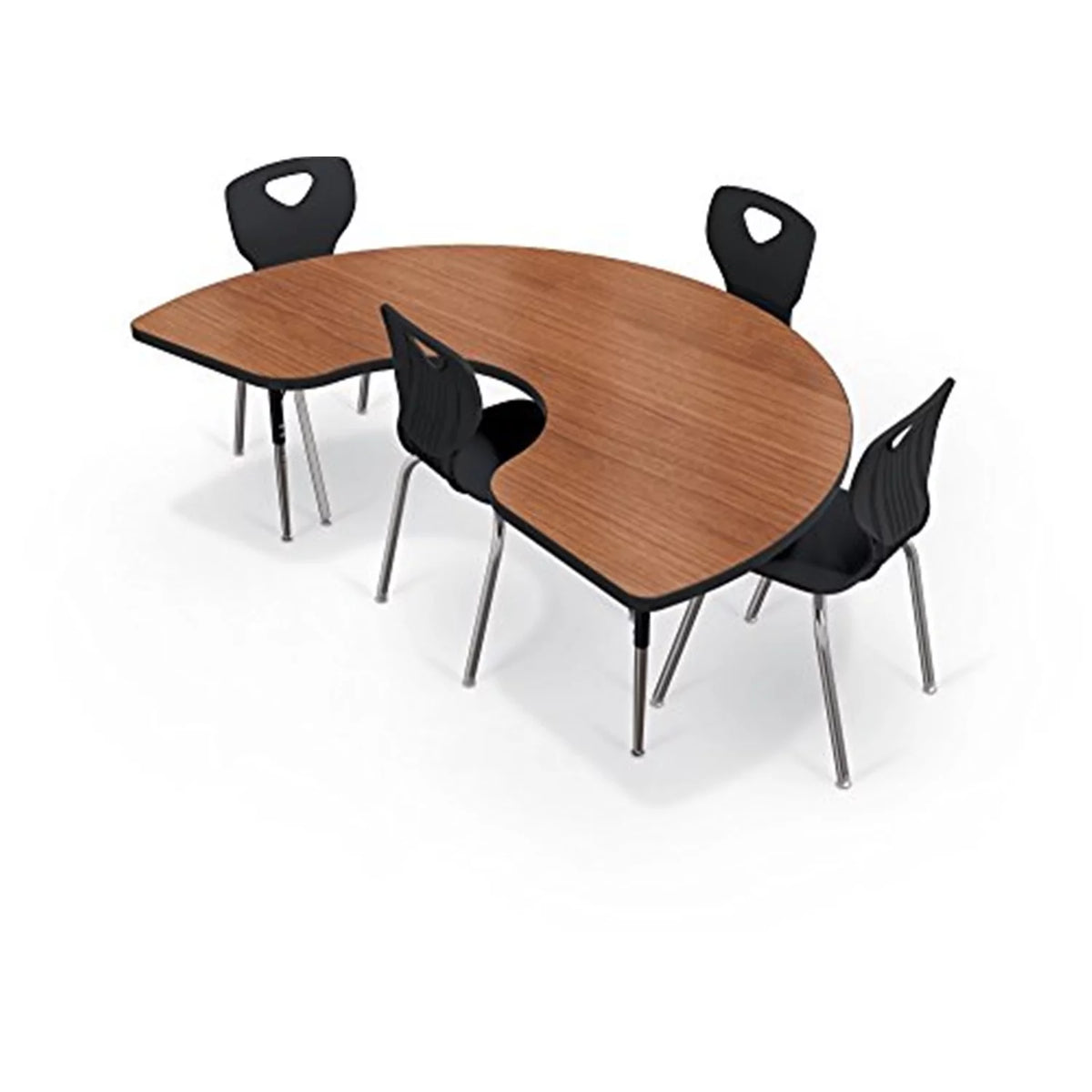 Kidney Activity Table with Maple Top and Black Edgeband Y981817