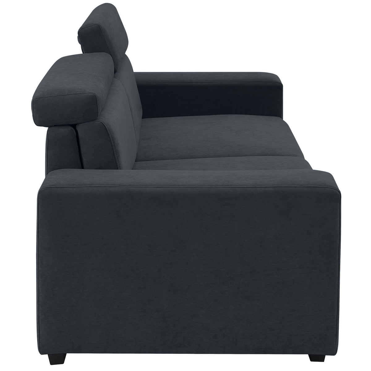 Black Velvet 2-Seater Sofa U50077