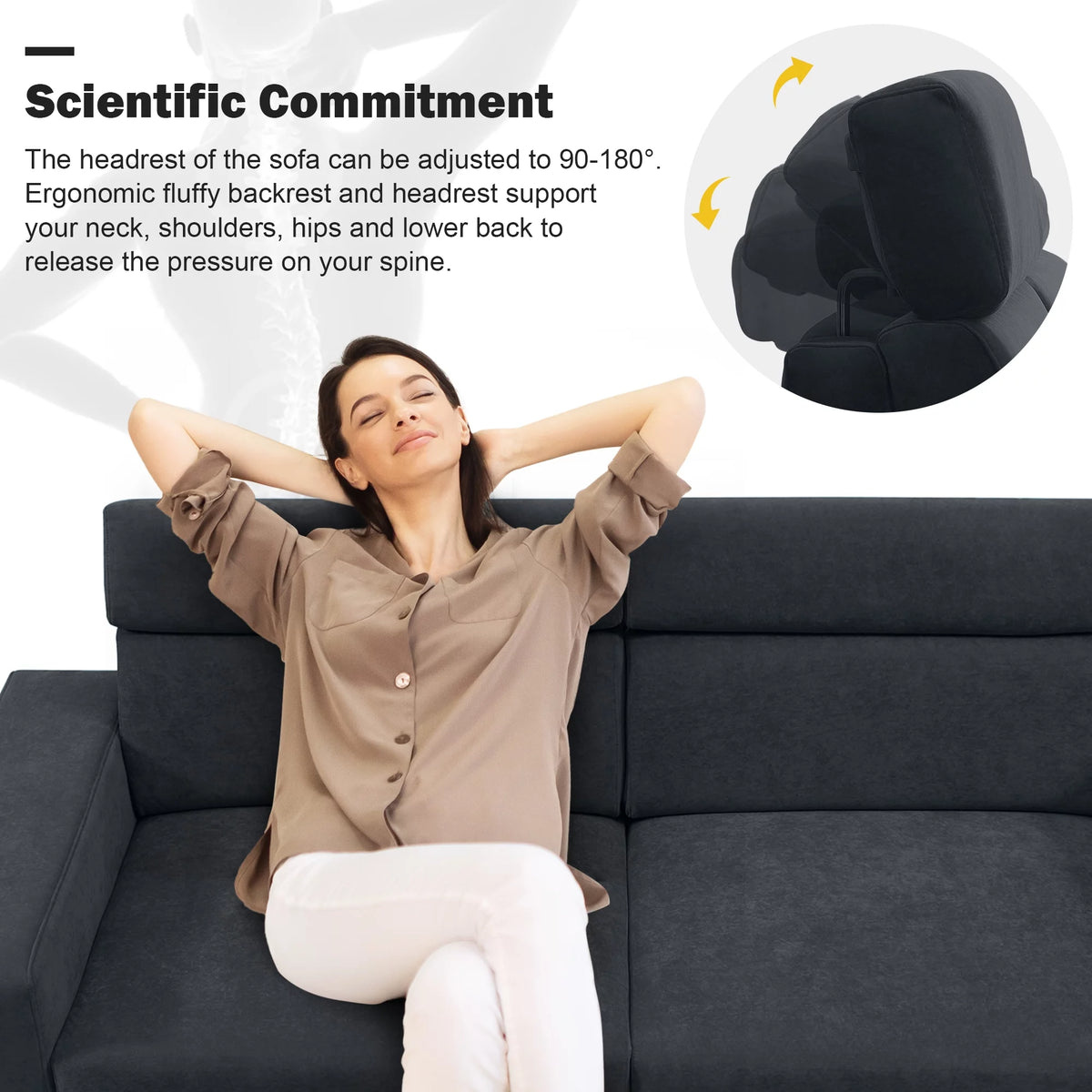Black Velvet 2-Seater Sofa U50077