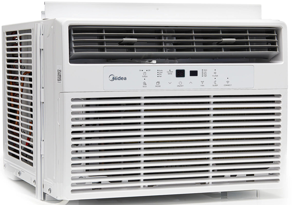 12,000 BTU 115V Smart Window Air Conditioner with Remote, White F78189