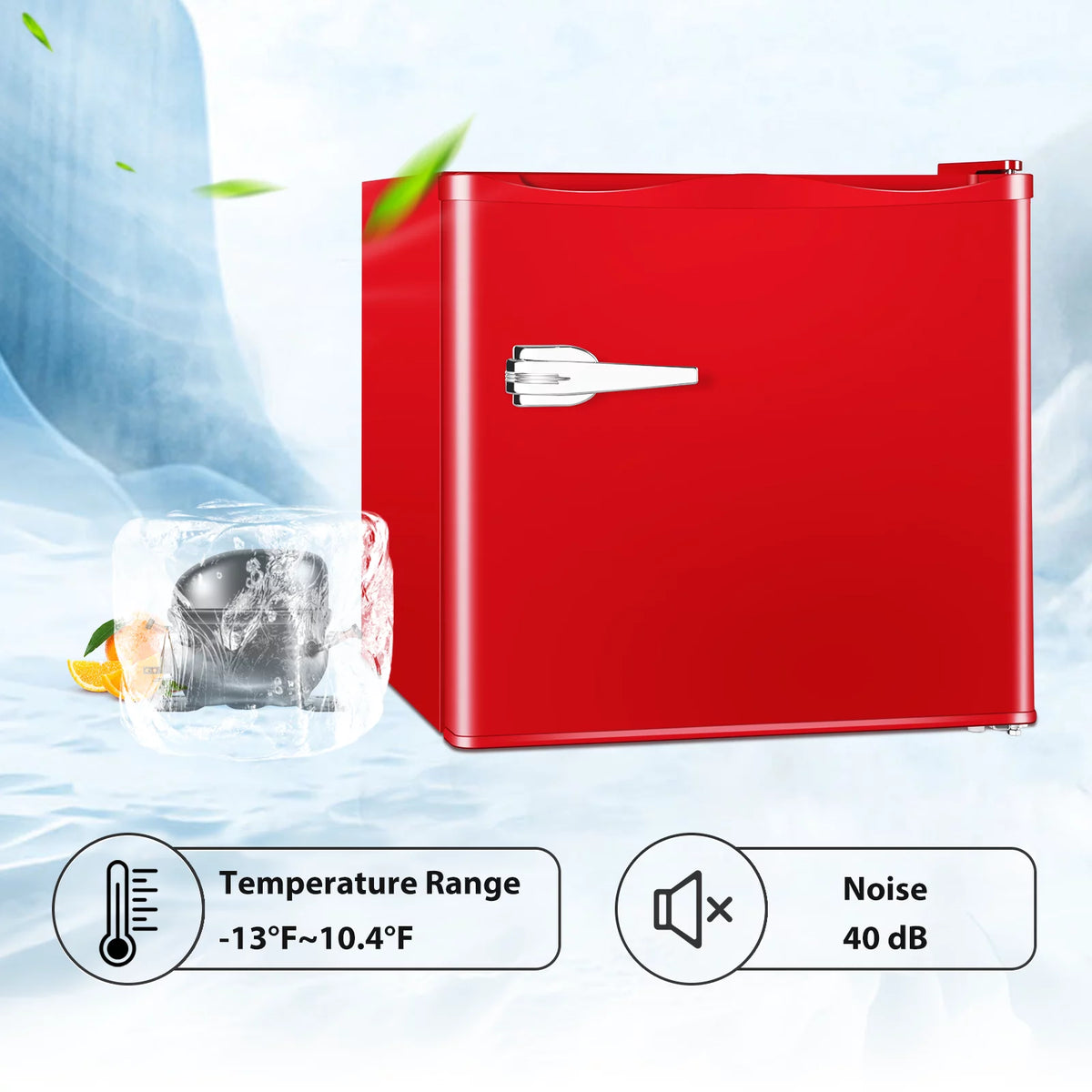 Mini Upright Freezer 1.2Cu.ft Red L637