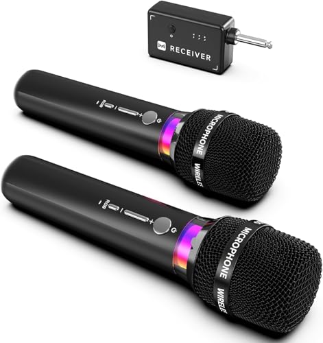 Rechargeable Wireless Microphone with LED Lights Q629561