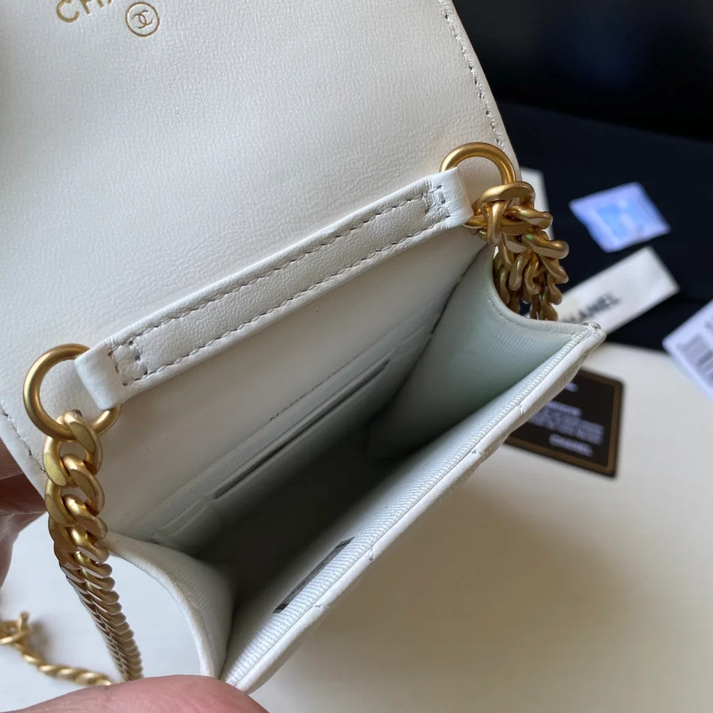 White Phone Holder Bag K454