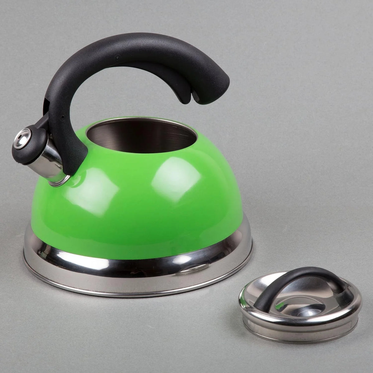 Green Stainless Steel Whistling Tea Kettle 2.6-Quart Q1870