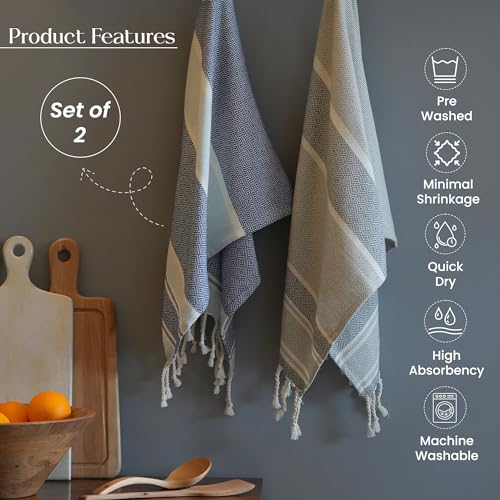 100% Cotton Christmas Kitchen Towels Set of 2 G572777