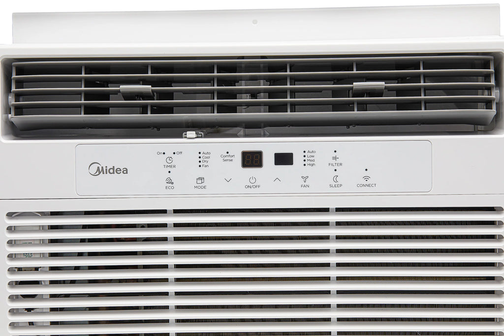 12,000 BTU 115V Smart Window Air Conditioner with Remote, White F78189
