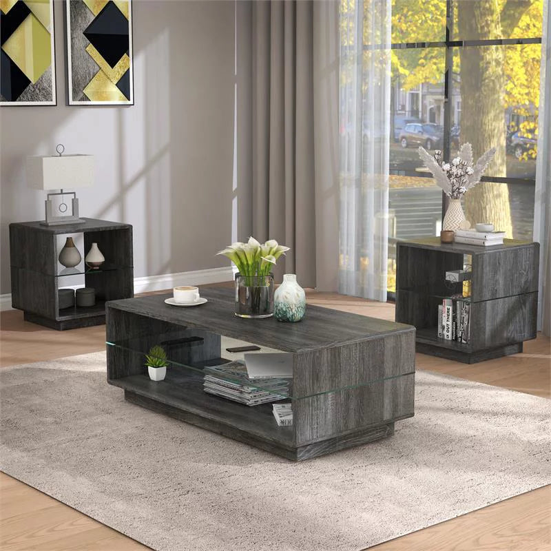 Wood 3-Piece Coffee Table Set Q6078