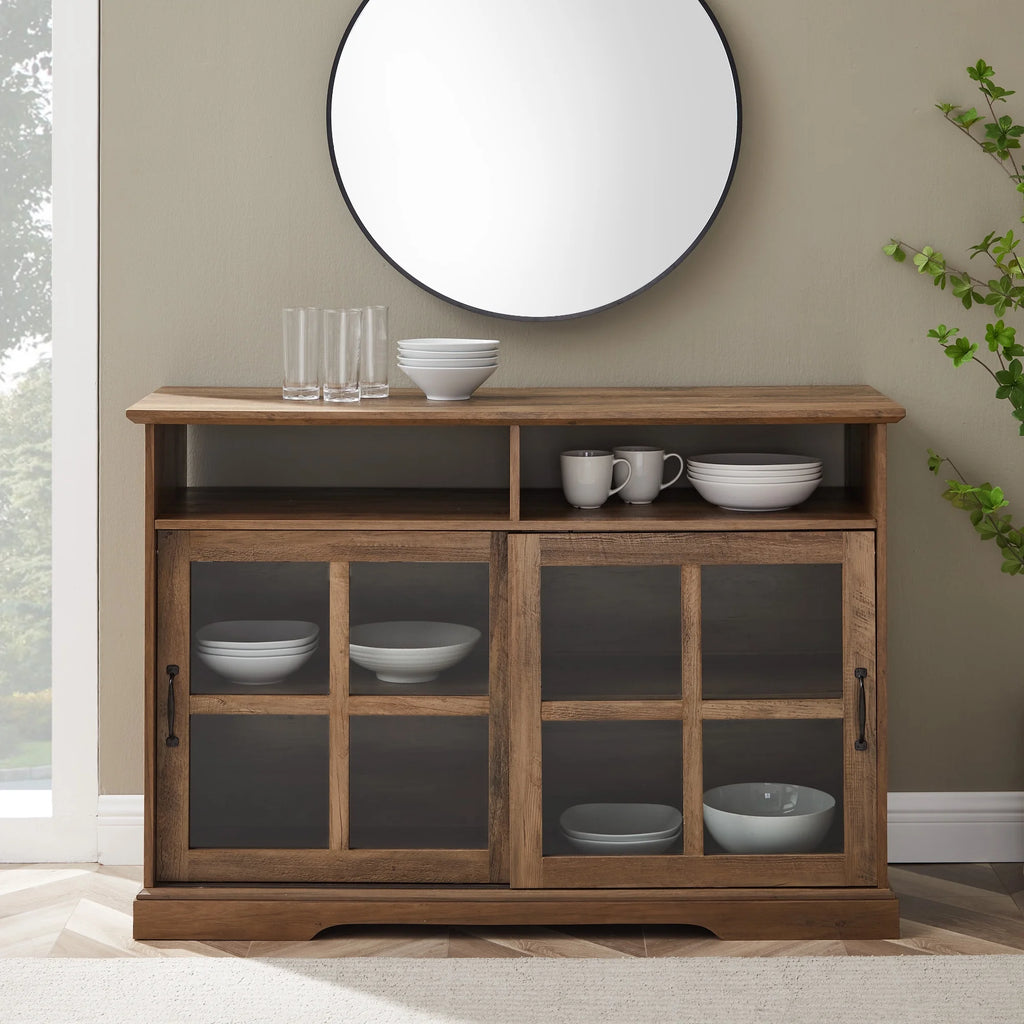 Farmhouse Sliding Glass Door TV Stand D58537