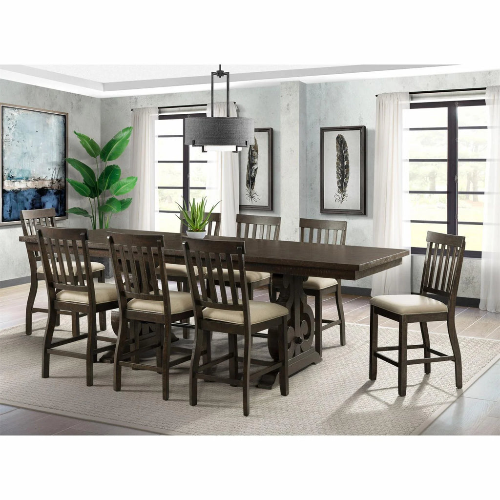 Brown 9 Piece Counter Height Dining Set Z322
