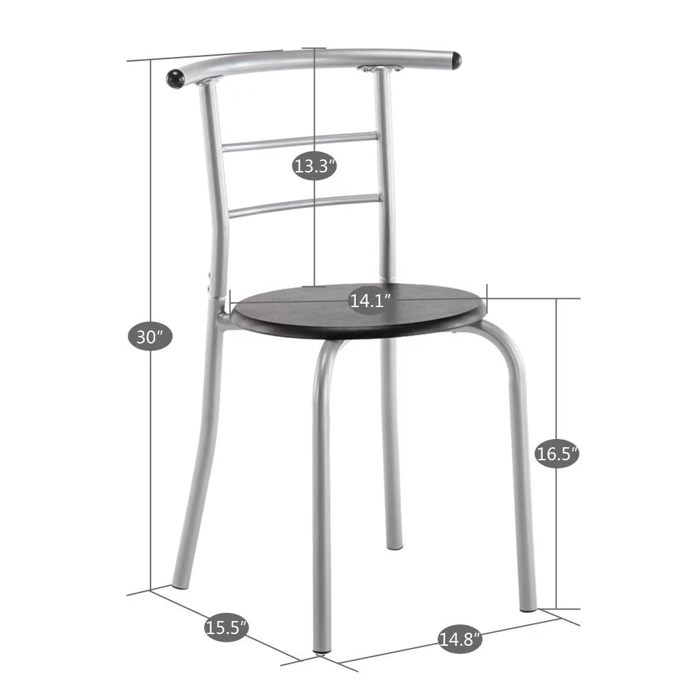 3-Piece Wooden Round Table and Chairs Set N2572
