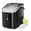 Nugget Ice Maker Countertop with Soft Chewable Pellet Ice, 34lbs/24H, Self-Cleaning, Black U8870