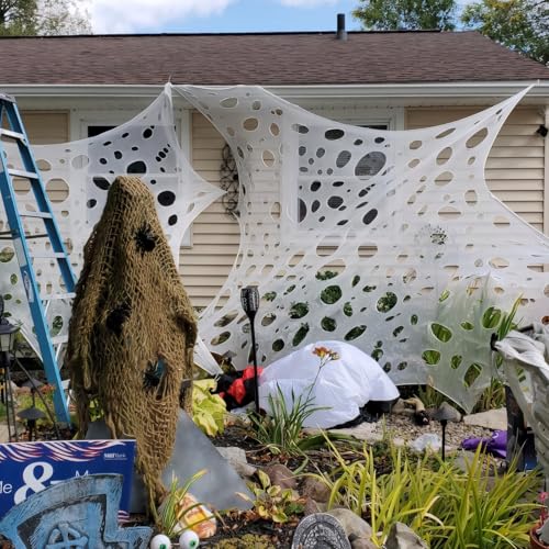 4 lb Giant Elastic Spider Web Halloween Decoration B127038
