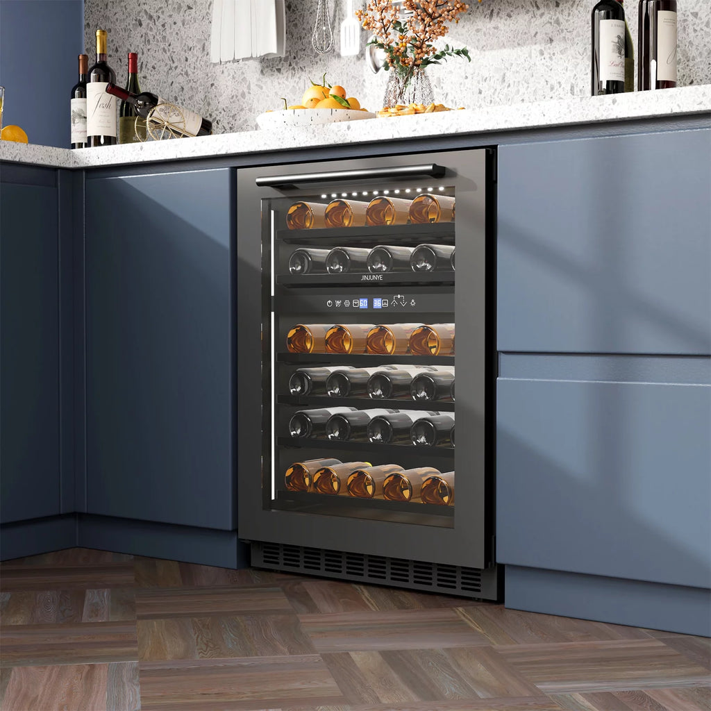 24" 56 Bottle Dual Zone Wine Cooler Refrigerator V9976