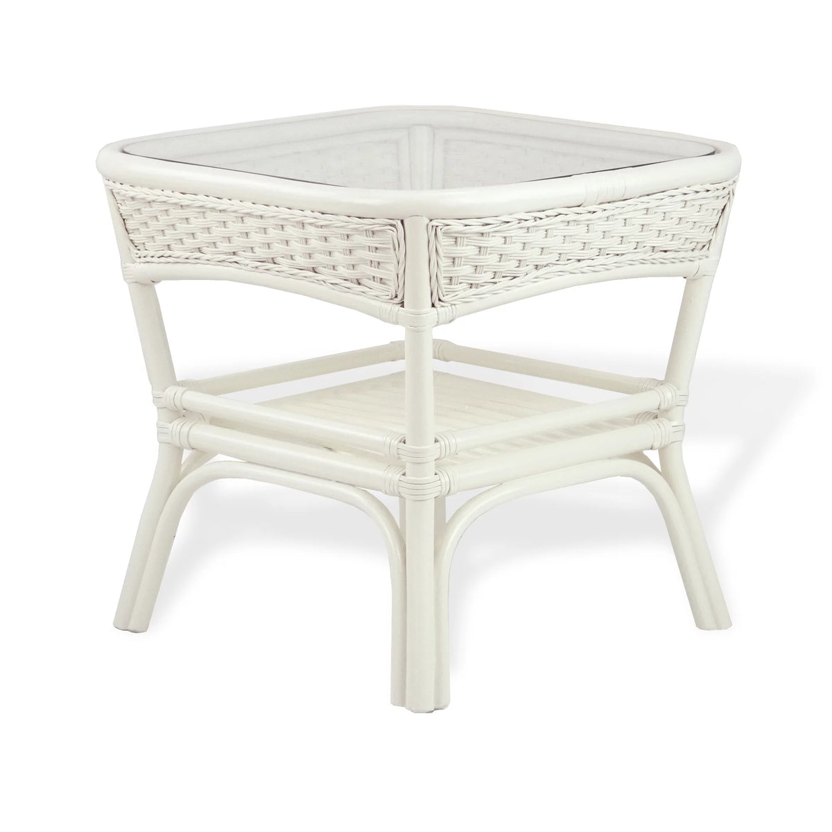 White Square Rattan Coffee Table X2676