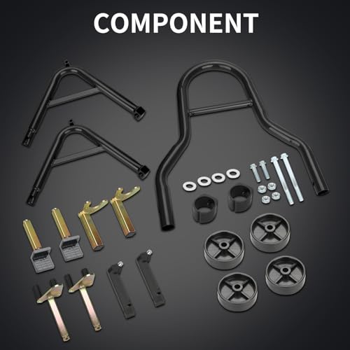 Motorcycle Stand & Lift Combo 882LBS Front/Rear Wheel Stand Black R148367