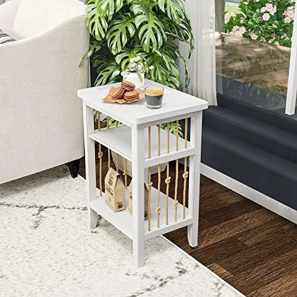 2 Tier MDF Wooden Nightstand V915057