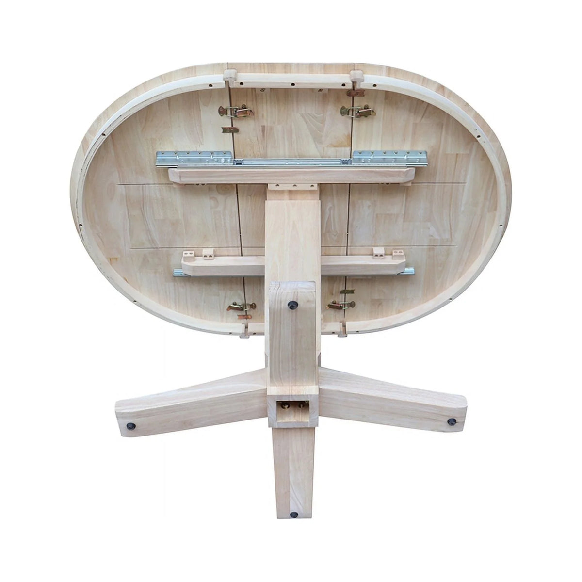 Unfinished Solid Wood Pedestal Dining Table B92079