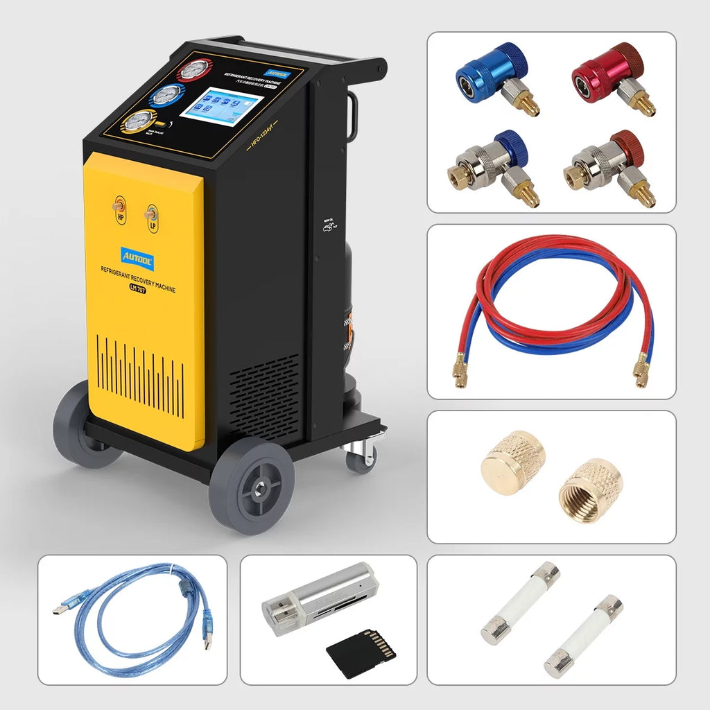 Automatic AC Refrigerant Recovery Machine 3/8 HP 110V for R134a R1234yf U453