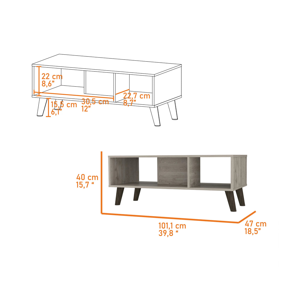 2-Shelf Coffee Table W293552