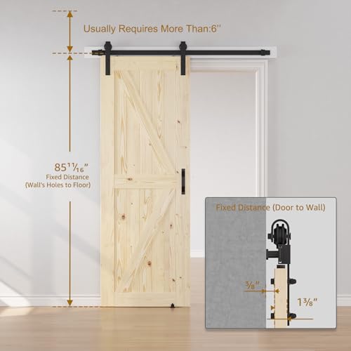 36in x 84in Sliding Barn Door with Hardware Kit Z3481