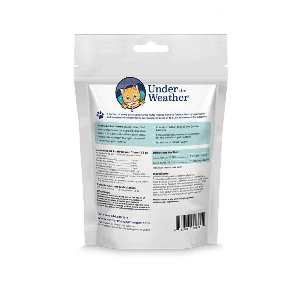 Probiotic Soft Chews Cat Supplement U142726