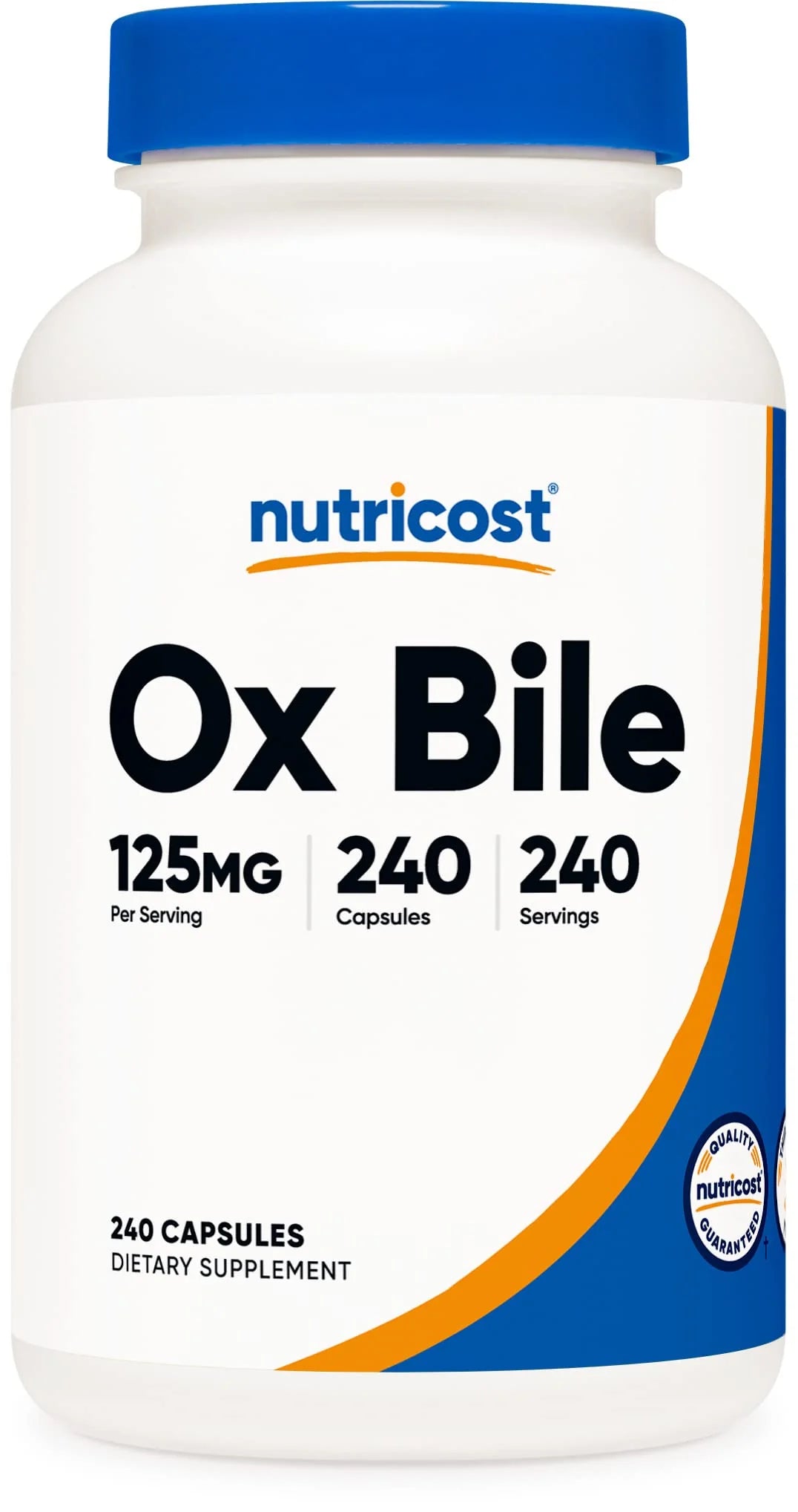 Ox Bile Capsules 125mg 240 Capsules Non-GMO M59129