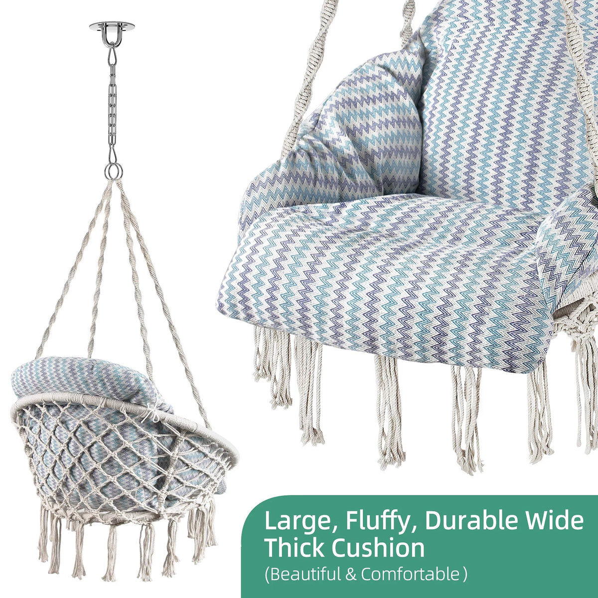 Hanging Hammock Swing Chair with Cushion B2082