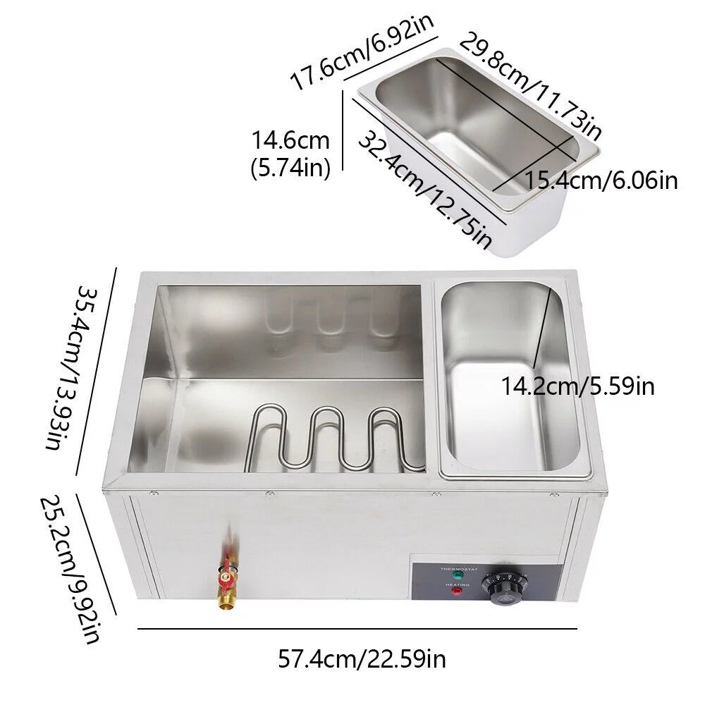Commercial Electric Stainless Steel Food Warmer with 3 Pan G9956