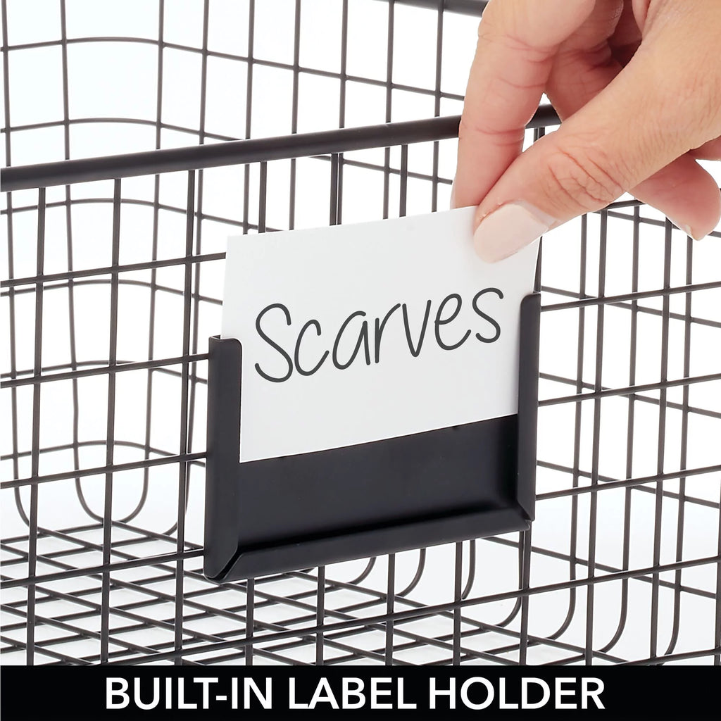 Matte Black 2 Pack Storage Organizer Basket D605997