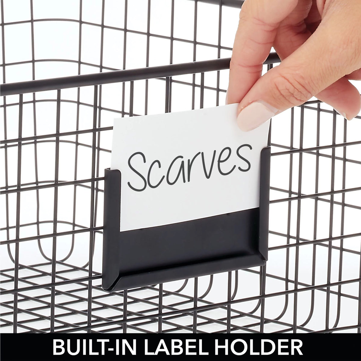 Matte Black 2 Pack Storage Organizer Basket D605997