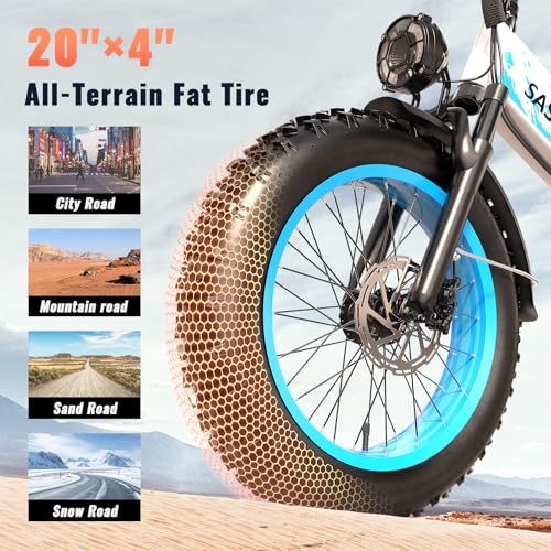 1500W Folding Electric Bike 52v 20AH 20" Fat Tire Z69350