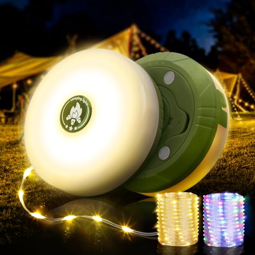 2-Pack 32.8FT Rechargeable Camping String Lights Q5917