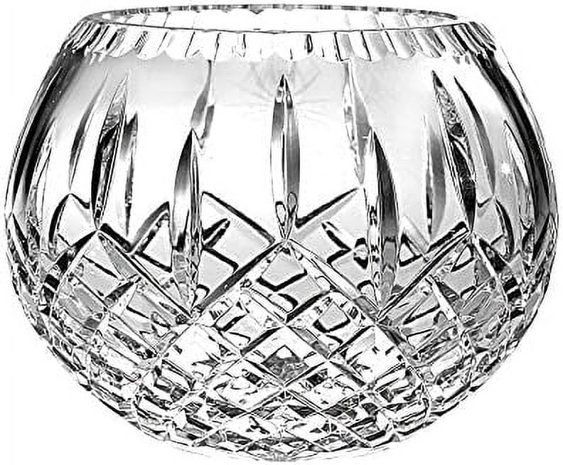 Handmade Crystal Rose Bowl 6" D F359