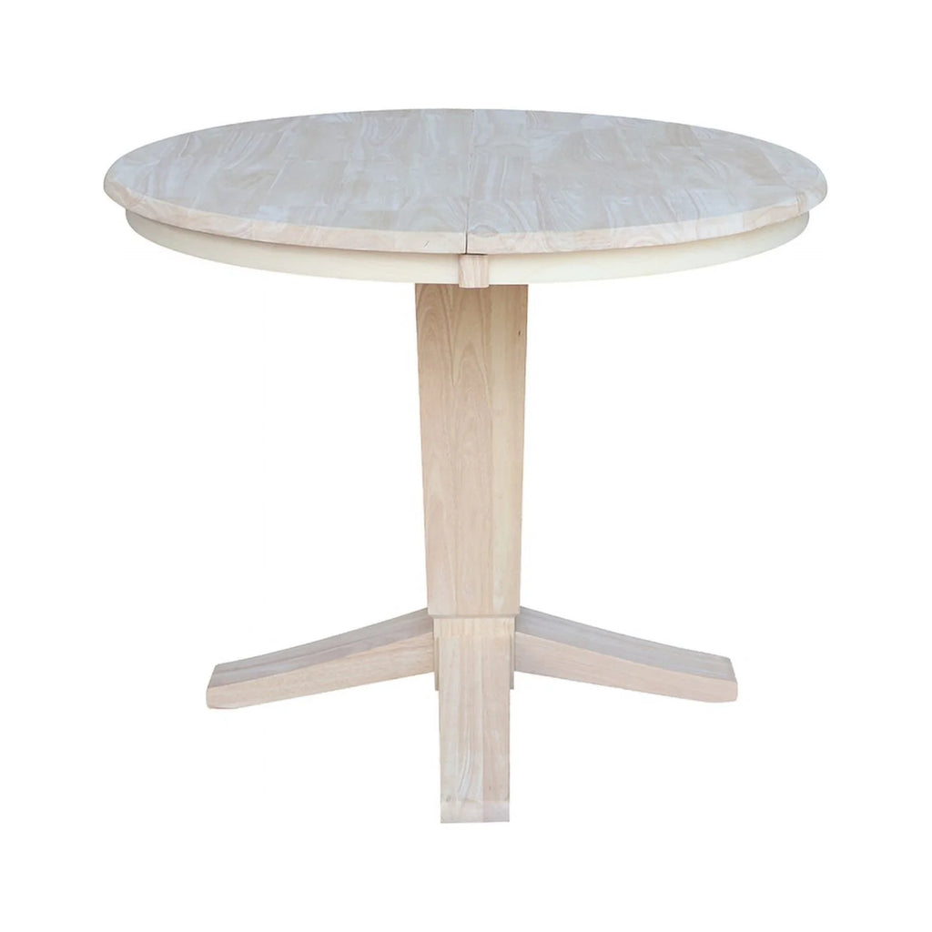 Unfinished Solid Wood Pedestal Dining Table B92079