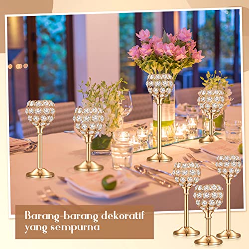 18 Pieces Crystal Candle Holders E9712