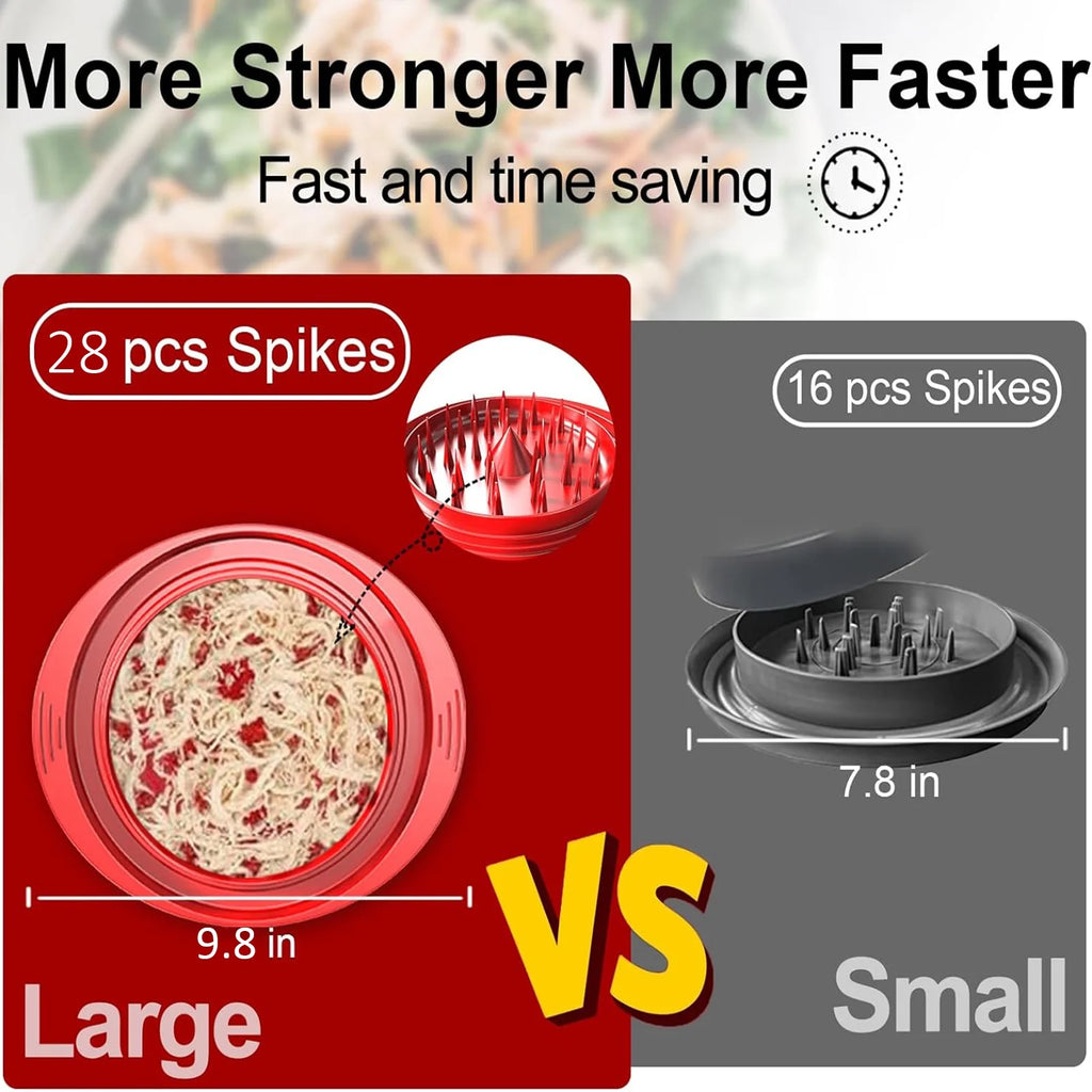 Chicken Shredder with Handles and Non-Skid Base, Dishwasher Safe - Red P73272
