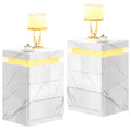 Set of 2 3 Drawer LED Nightstand D334357
