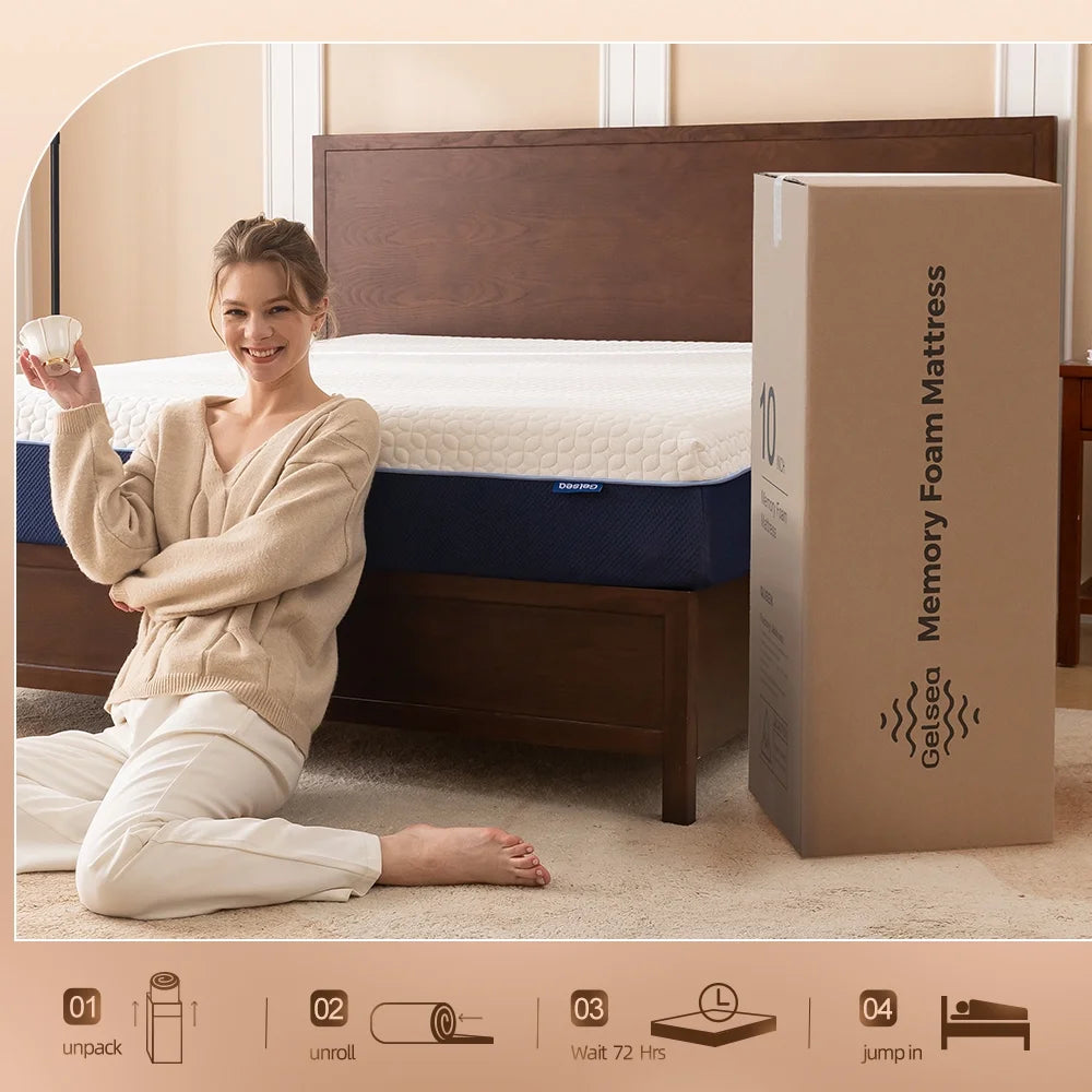 Cooling Gel Memory Foam Hybrid Mattress, 6 Inch Twin A232776