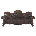 Vintage Cherry Oak & PU Sofa with 3 Pillows Z960