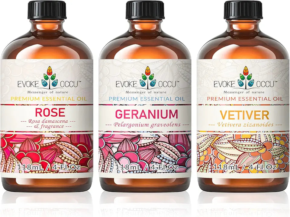 Rose Geranium Vetiver Essential Oil 4 Oz Y8672