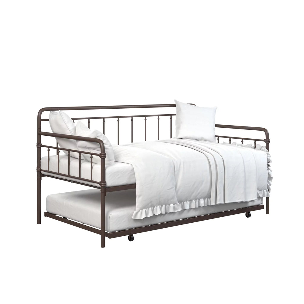Bronze Metal Daybed with Trundle Y579