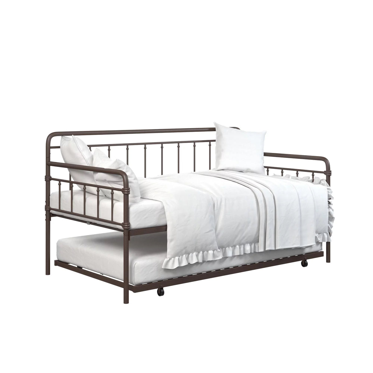 Bronze Metal Daybed with Trundle Y579