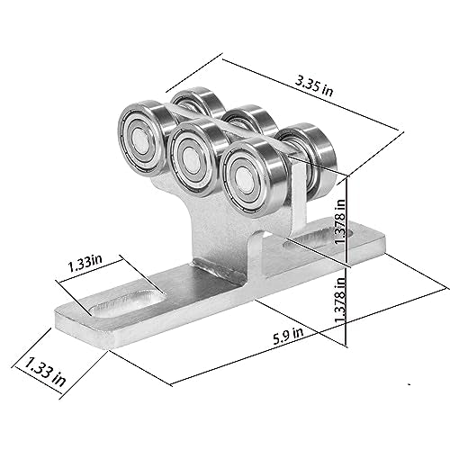 6 Wheel Trolley Assembly for 1-5/8" Strut Channel O4942
