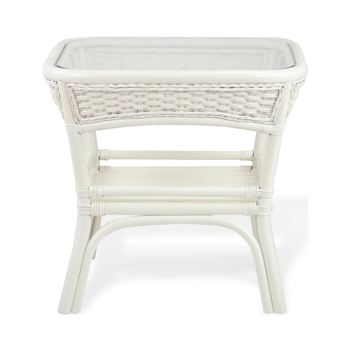 White Square Rattan Coffee Table X2676