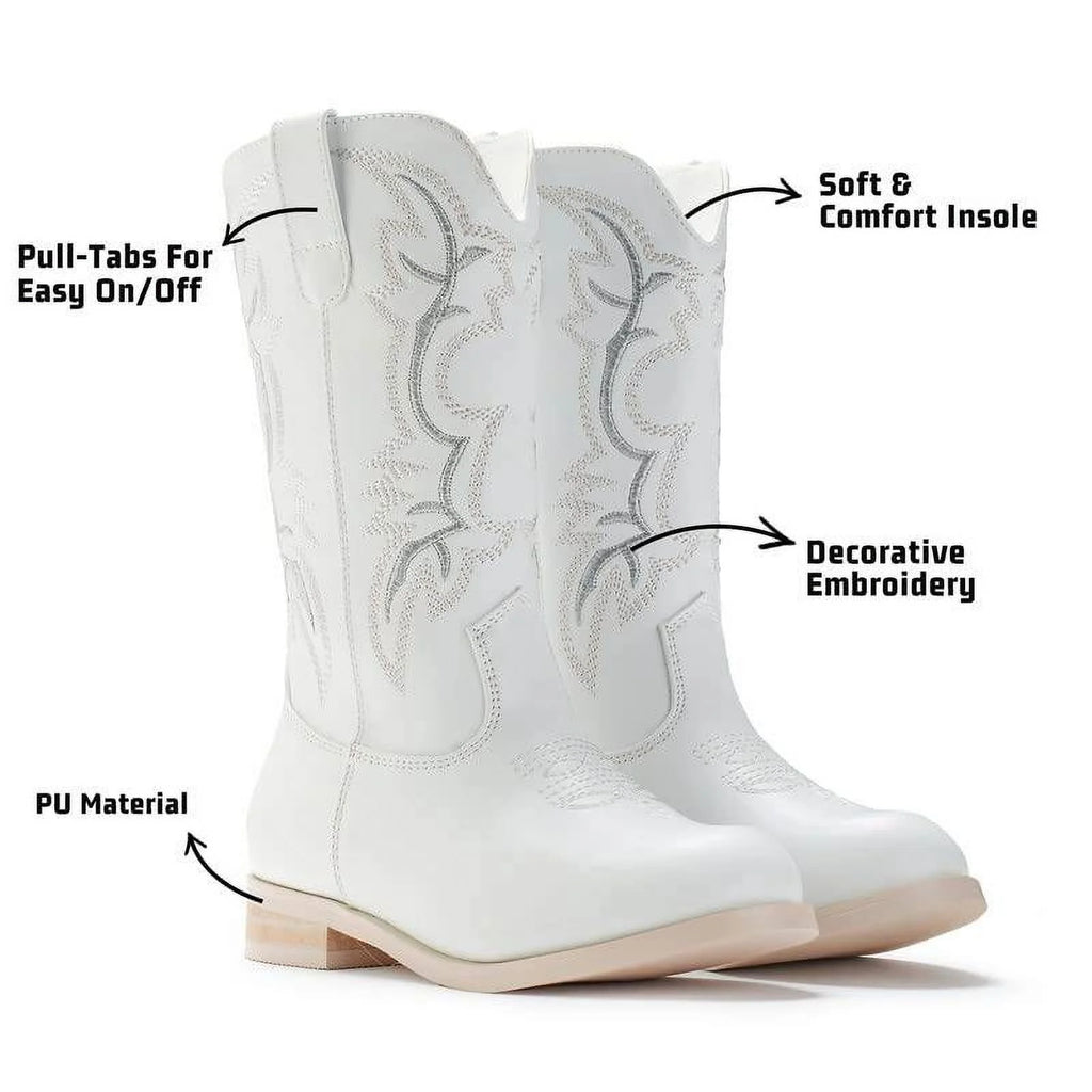 Cowgirl Boots Mid Calf Riding Shoes Q369618