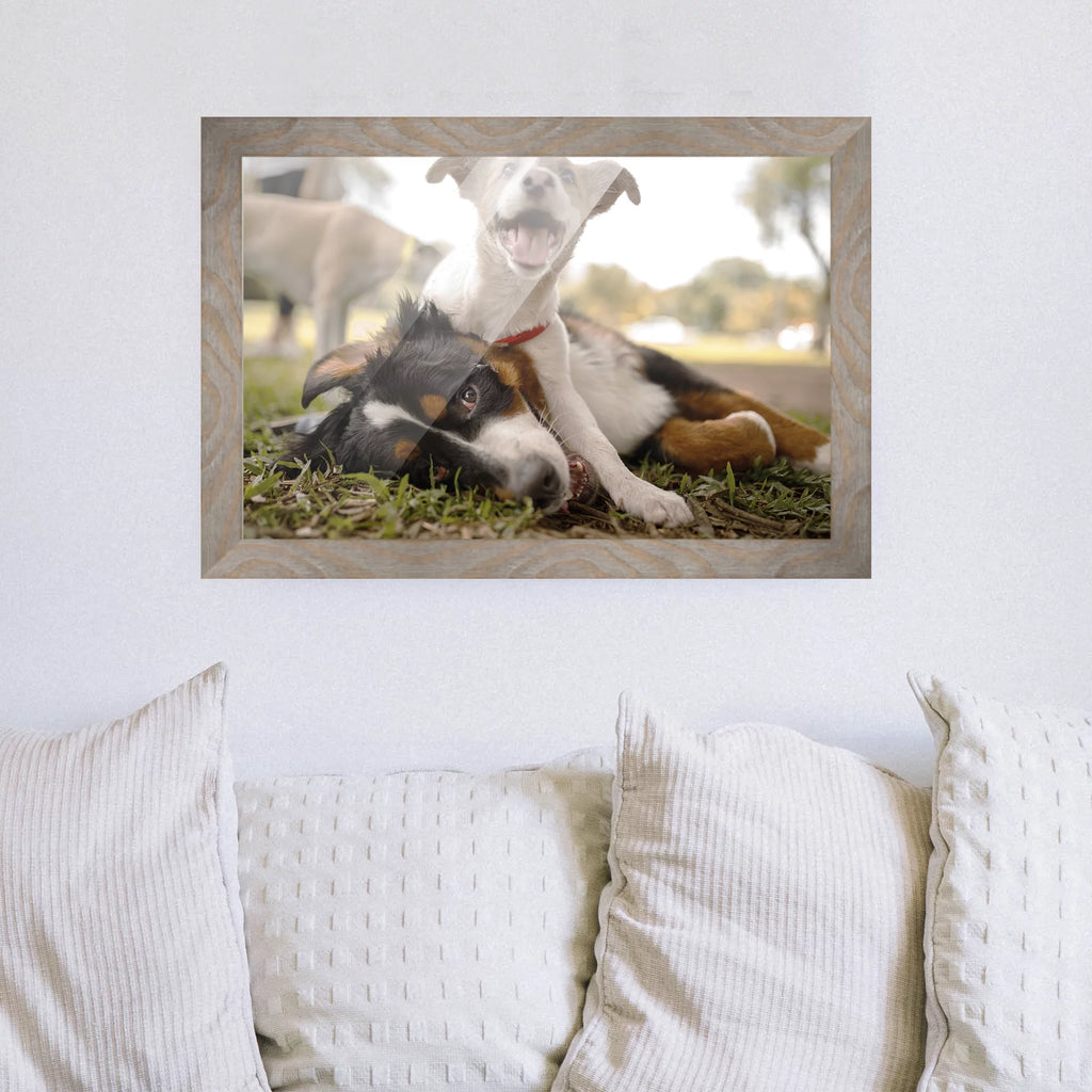 14x40 Knotty Brown Real Wood Picture Frame Z1065